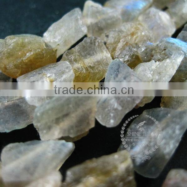 1 string 8x10mm random size natural labradorite raw stone semi precious loose stone DIY beads for earrings,rings 3000037