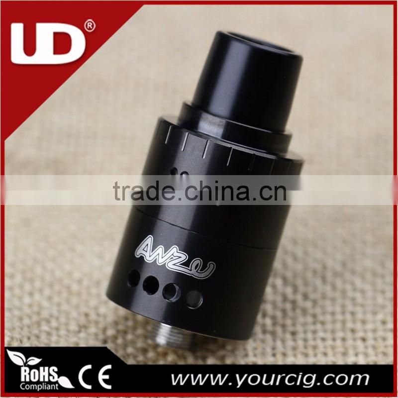 ud youde stainless steel and black e cigarette vaporizer ANZU RDA with bigger post hole for wholesales