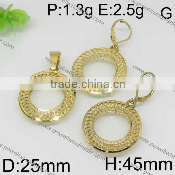 New arrival popular gold plated dubai gold jewelry set