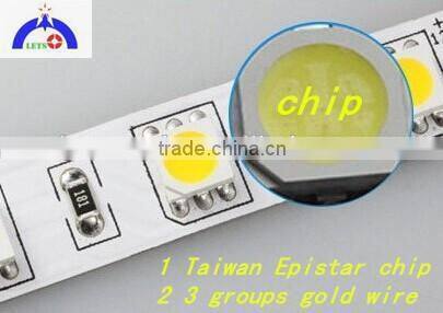 China supplier original factory ip65 14.4w 5m 300Leds Super Bright 12V SMD5050 Flexible Strip Home Decoration Light Bule