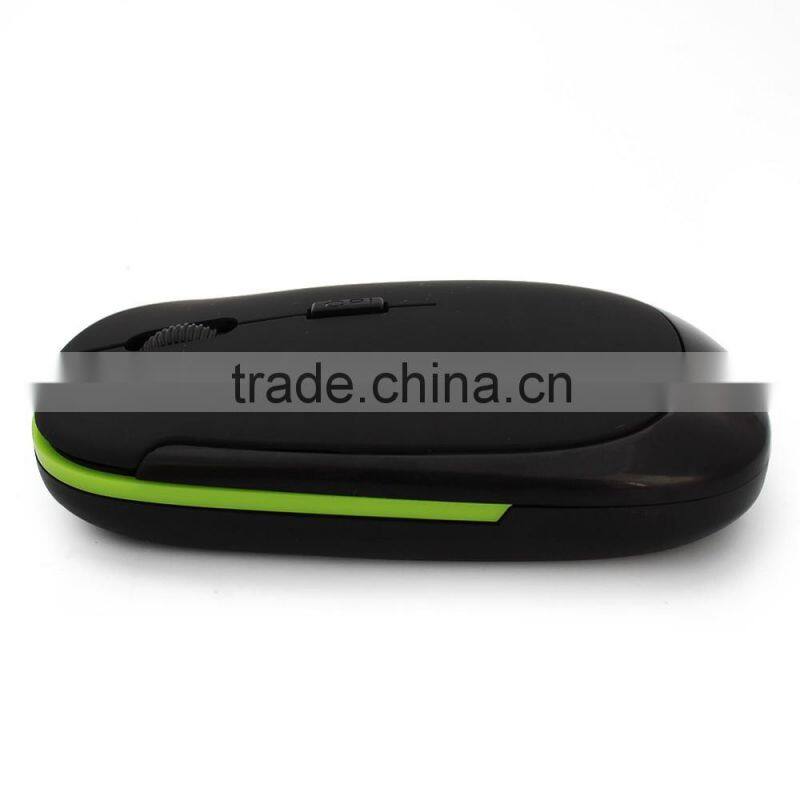 Ultra Thin Optical 2.4GHz Wireless USB Mouse for PC Laptop 4 Bottoms Game Mice