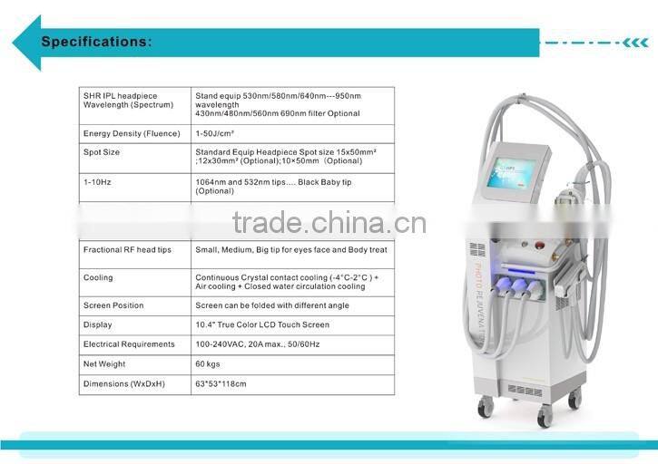 Portable IPL machine/hair removal skin rejuvenation/spot removal wrinkle removal machine --EPL400