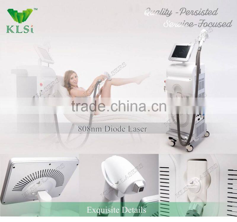 KLSi Laser 808nm diode laser hair removal machine / 12 * 12 big spot size fastest hair removal