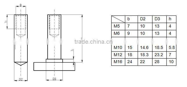 TS series internal thread arc welded stud ISO13918 for welding machine