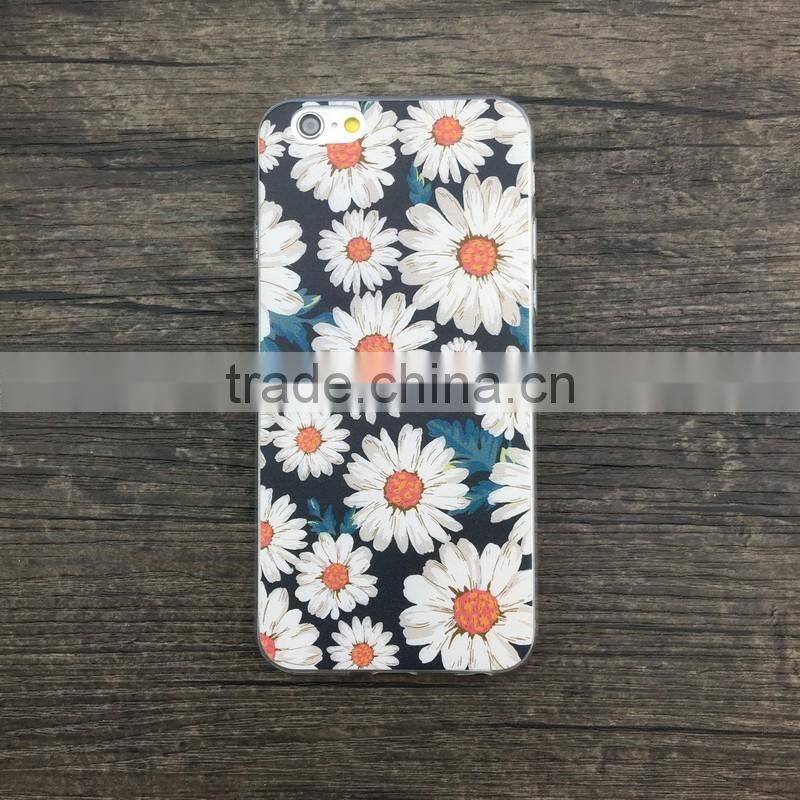 Daisy marble case for iphone 7 plus 3D case,CREATIVE TPU case for iphone7 3D COVER chrysanthemum Case