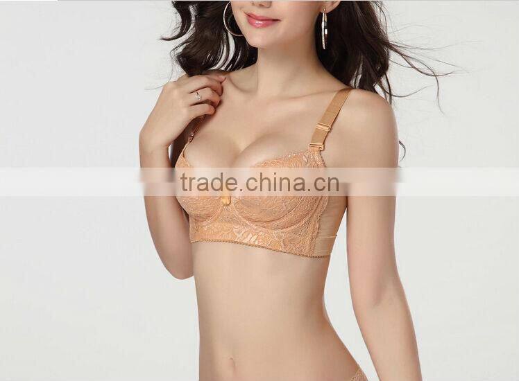 2014 Hot Sexy Womens Side Support Super Boost Plunge Push Up Lace Underwired Bra B C D E Cup