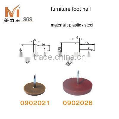 round head metallic pin furniture foot nail foot pin for furniture leg