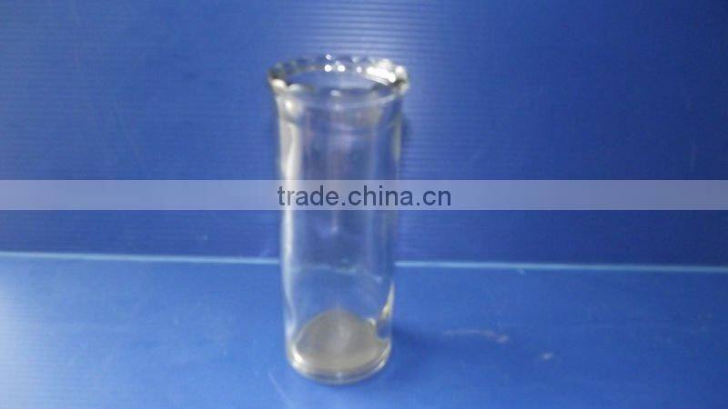 eco-friendly 200ml clear empty glass candle jar with lace