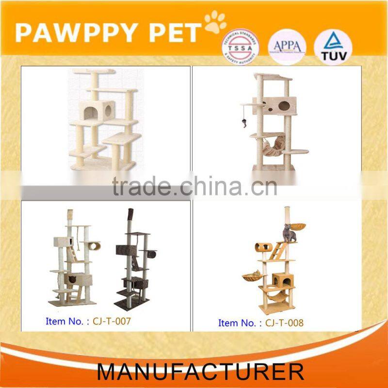 2015 new style wholesale cat tree with hung board