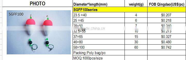 Plastic fishing float fishing accessories wholesale Fishing products fishing float foam fishing float