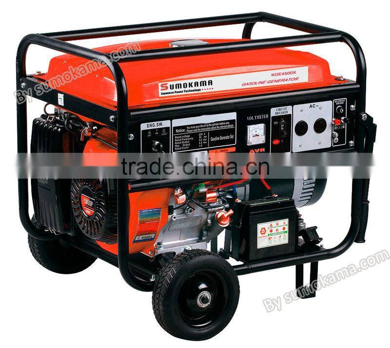 CE approved 5.0KW 13HP Gasoline Generator powered by KG390 professional Chinese Manufacturer