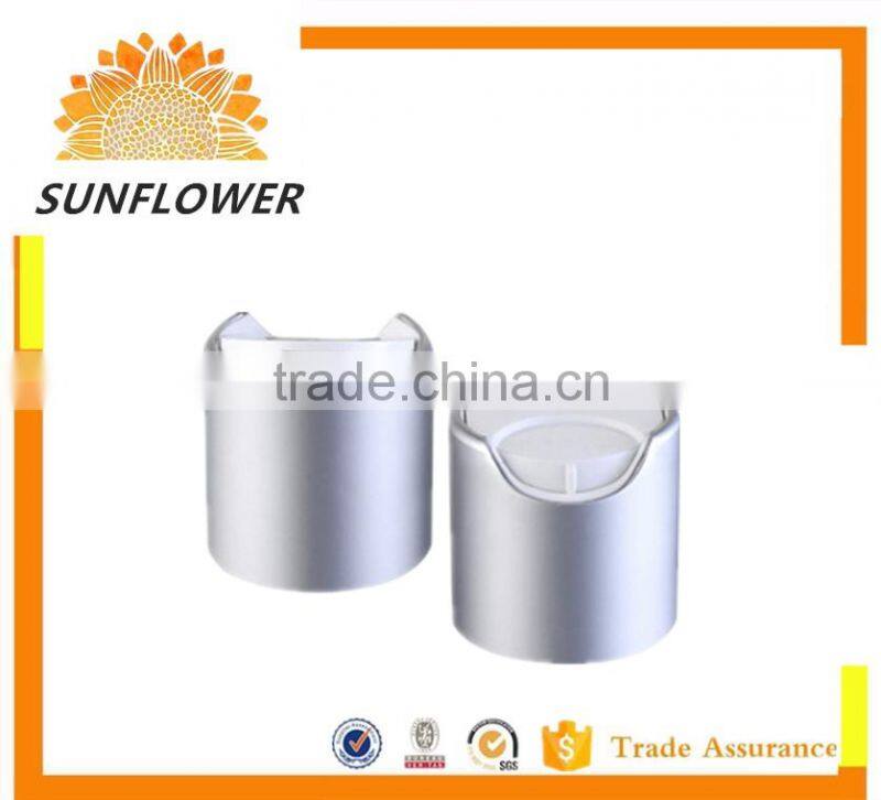 wholesale aluminum sliver /gold disc top press cap