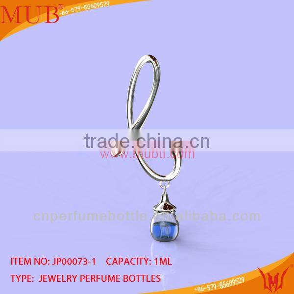 Glass Jewelry 'L' Shape Necklace Glass Bottle