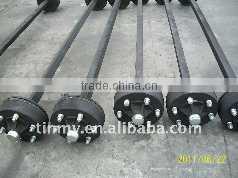 Stub axle assembly with Hubs