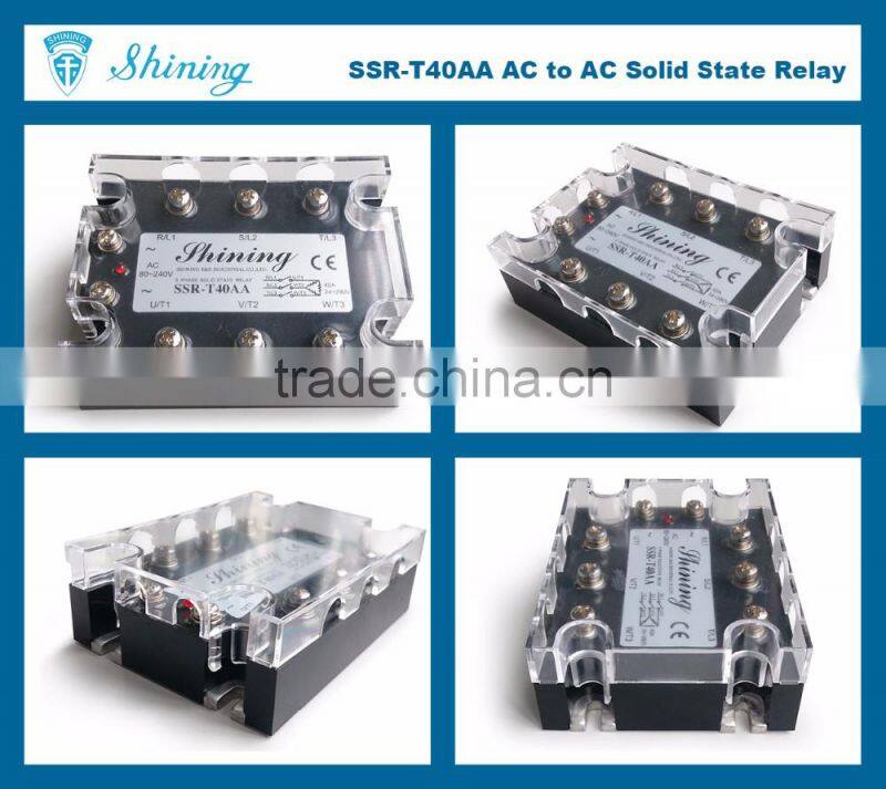 SSR-T40AA 40A Three Phase AC To AC Power SSR Relay