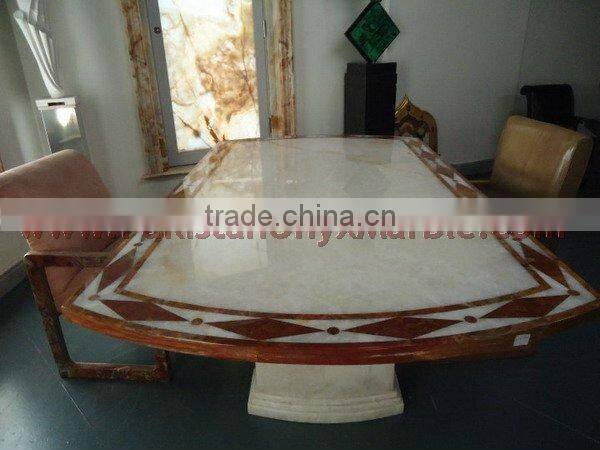 Elegant white Onyx table