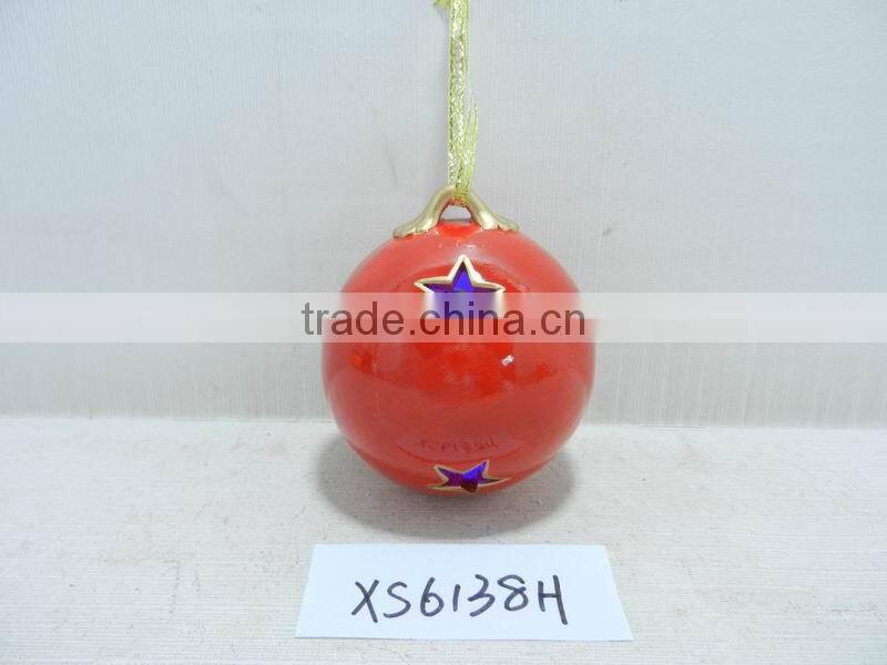 Hot selling ceramic red ball ornament
