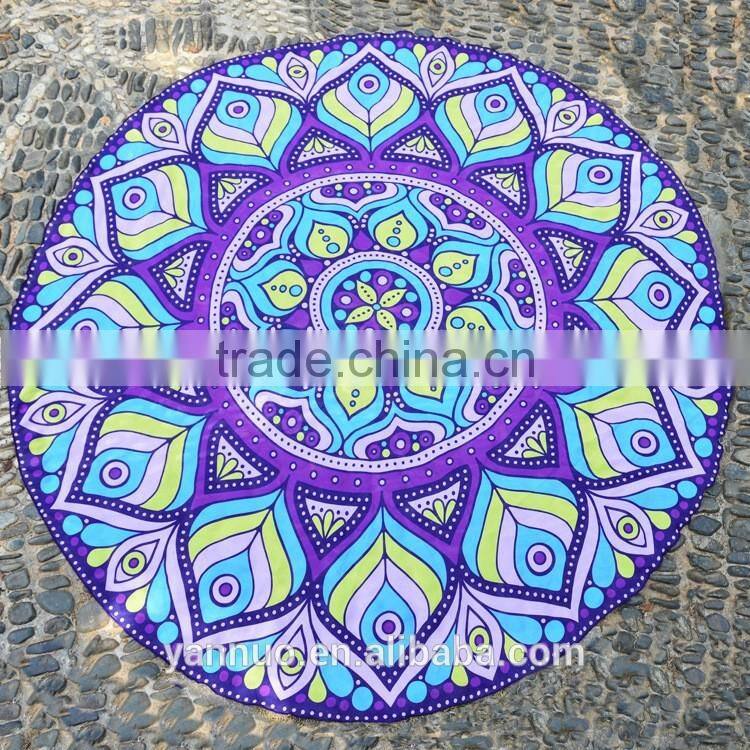 Custom Large Round Donut Beach Towel Printed Cotton Sunscreen shawl Beach mat