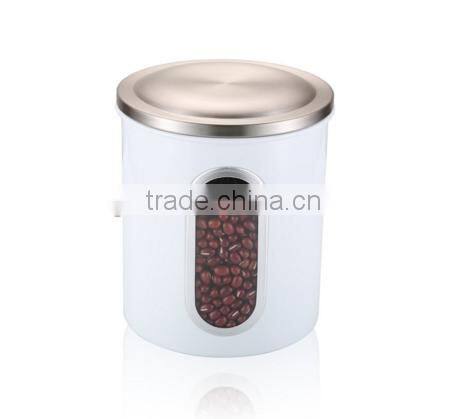 Multi-purpose White Stainless Steel Kitchen Storage Jar Set