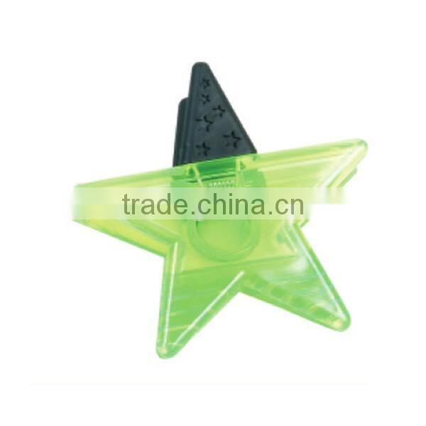 Clear plastic star shaped paper clip