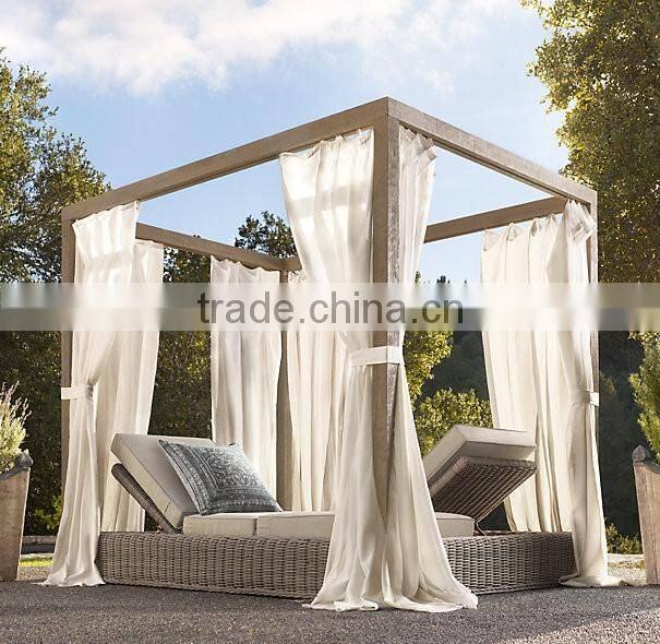 2017 Sigma trade assurance all weather pe rattan tanning poolside sunbed