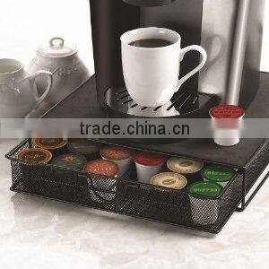 New Hot Metal Mesh 36K- Cup Capacity Coffee Cup Pod Drawer Holder Tea Cup Capsule Metal Holder