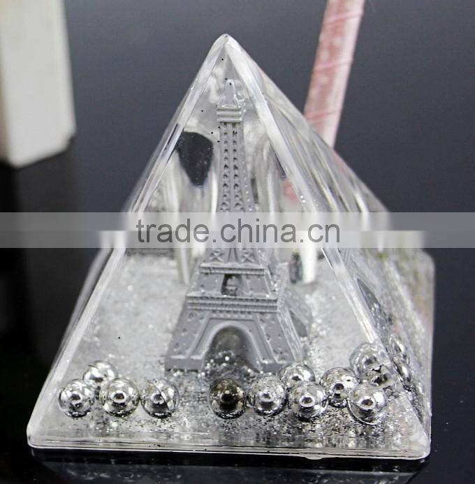 Pyramid shape unique Eiffel tower pen holder premium gift