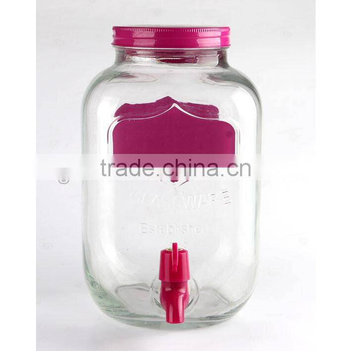 5L colorful blackboard skull glass dispenser