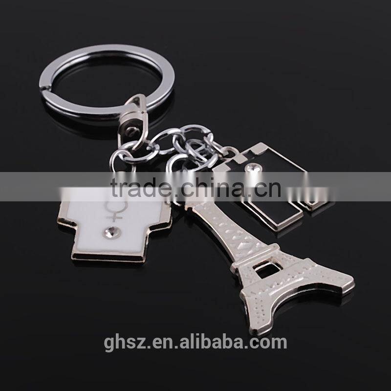 Guo hao hot sale custom angel shape metal keychain ring , nice metal keychain