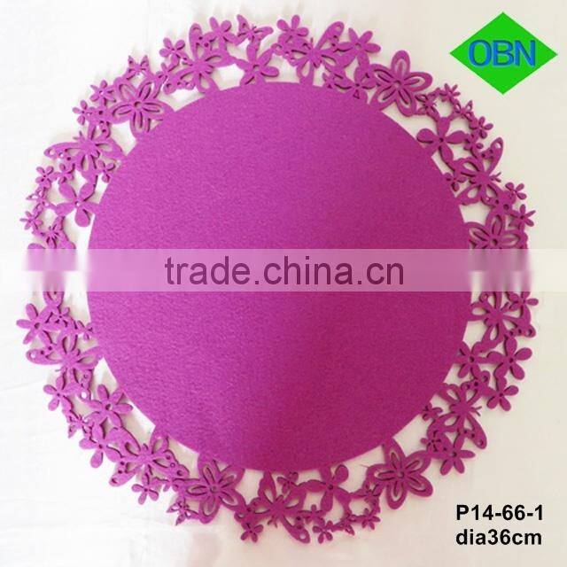 Felt handmade round table placemat
