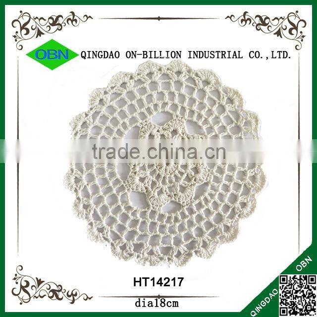 Cotton crochet lace coaster