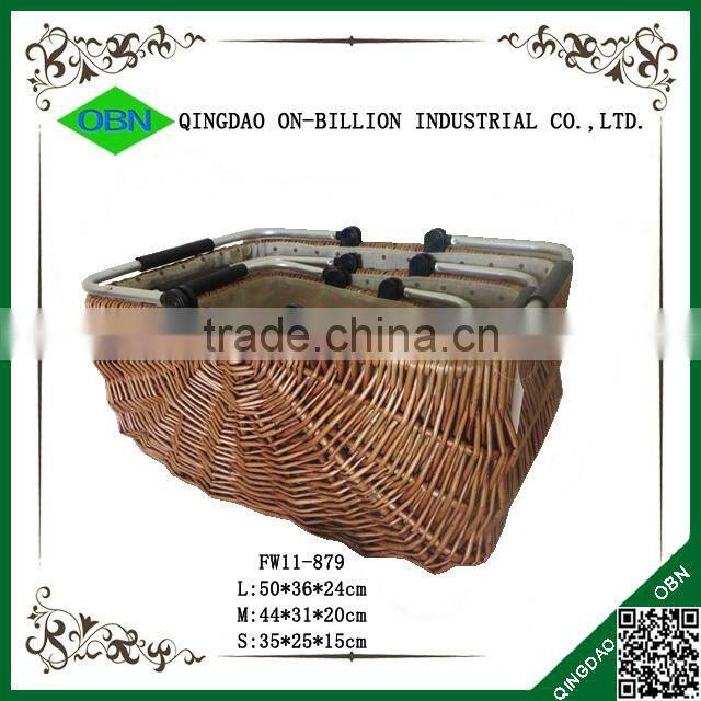 Wholesale natrual material mini shopping basket with handles