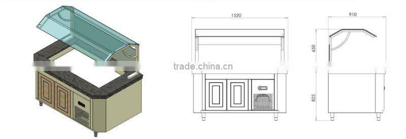 Blast Pizza Case Freezer/Refrigerator