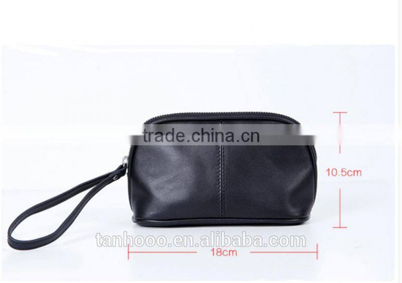 High-end fashion design genuine leather makeup bag