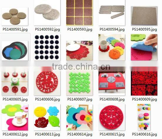 high quality new fashion custom laser cut polyester felt beer mat printing board easter rabbit design manufacturer China OEM