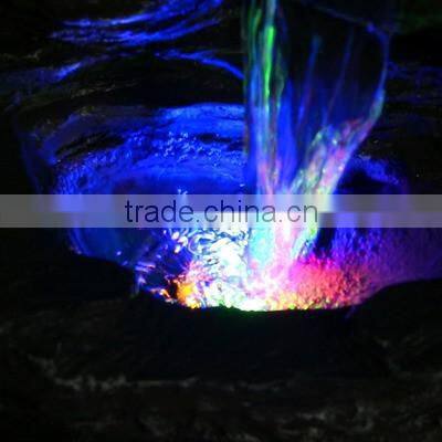 Five Stream Rock Cavern Tabletop Fountain with Multi-Colored LED Lights