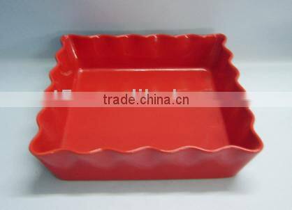 high quality 13" oval shaped ceramic baking plate