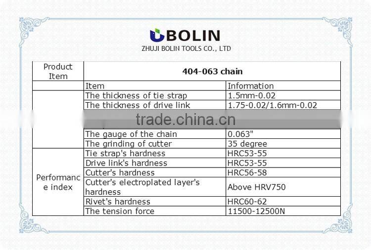 Chain Saw Spare Parts 20" .404" .063"Gauge Chain Saw Chain for Chainsaw 070
