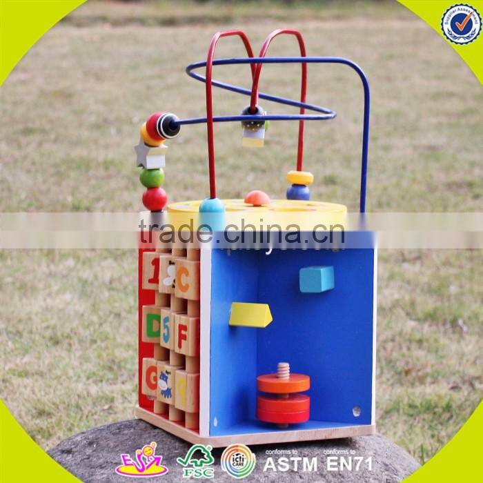2017 New design funny children wooden beads toy W11B090