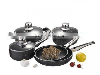 5pcs forged aluminum colorful nonstick coating kitchen utensil