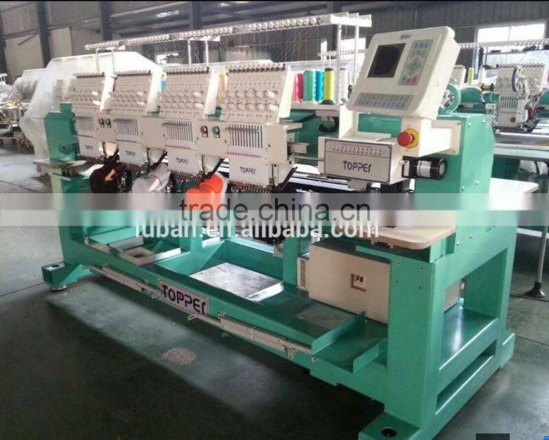 4 heads cap t-shirt and flat 3D computerized embroidery machine price