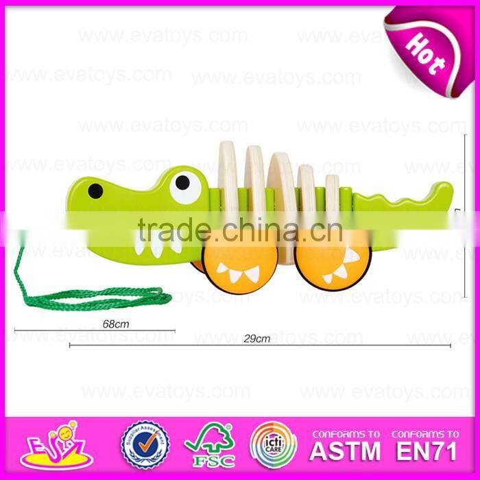 2016 newest kids wooden animal car toy,fashion baby wooden animal car toy,popular wooden animal car toy W05B092