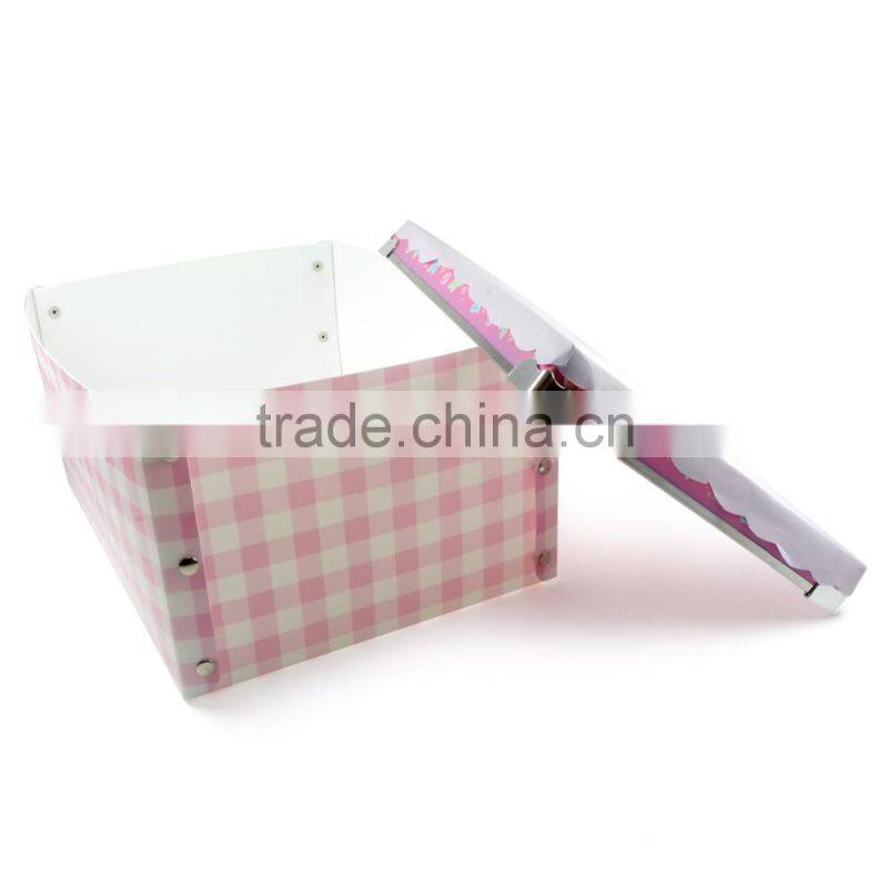 New design K/D fastener button flat plastic storage boxes,storage cubes