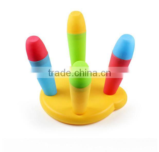 Easy fold round plastic cartoon bee foot stool for children