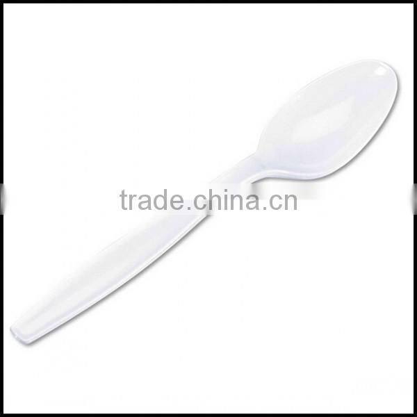 Plastic 6 inch Picnic Spoons Heavy Duty Weight White Teaspoons,custom plastic spoons manfuacturer
