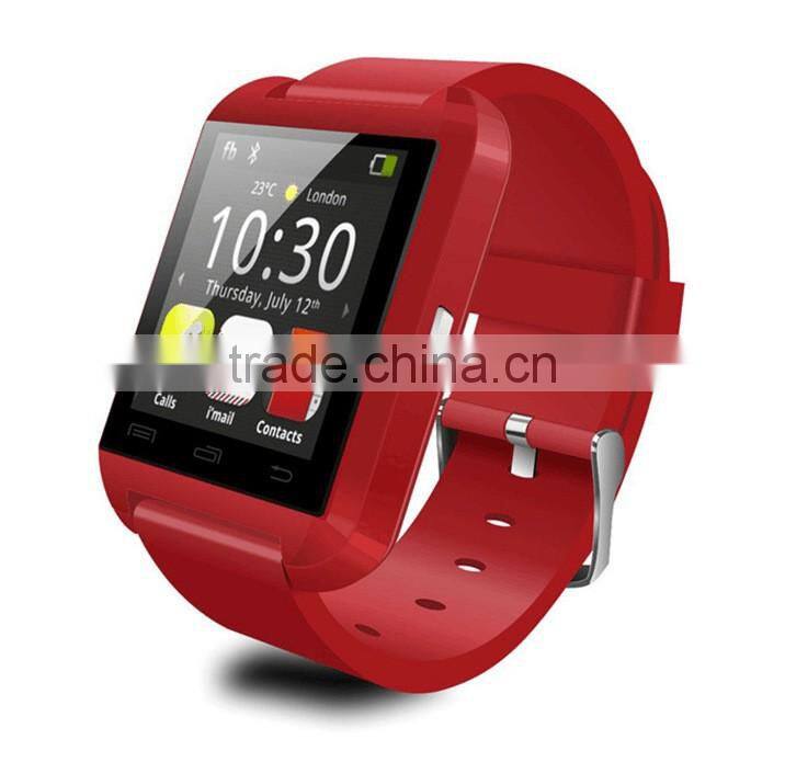 Cheap factory price heart rate measure multi language U8 Bluetooth smart watch Android touch led screen hand watch