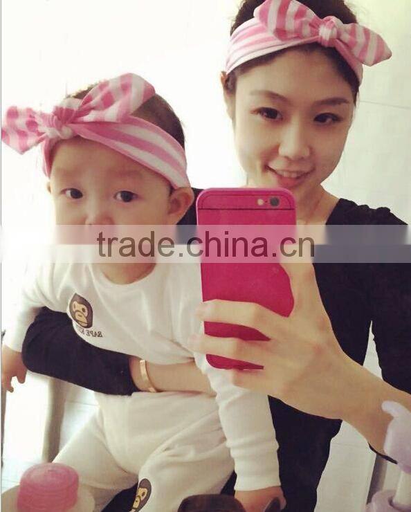 Fashion Rabbit ears headband boutique cotton baby headband wholesale