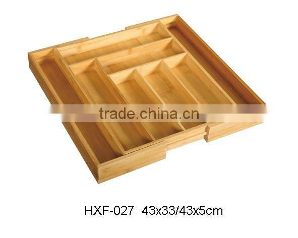 Bamboo Expandable Cutlery Drawer Organizer