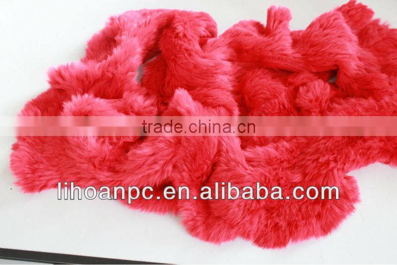 rex rabbit fur scarf