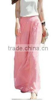 western stylish women's loose chiffon wide leg pants Long trousers